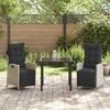 VidaXL Ensemble de salle à manger de jardin 3 pièces Gris clair Poly Rattan 3380568