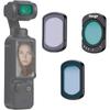 Haoge Magnetic Filter Set for DJI Osmo Pocket 3, includes 1/4 Black Diffuse, Light Pulse Reduction Filter, Variable ND 2-32, LCD Screen Protector, and