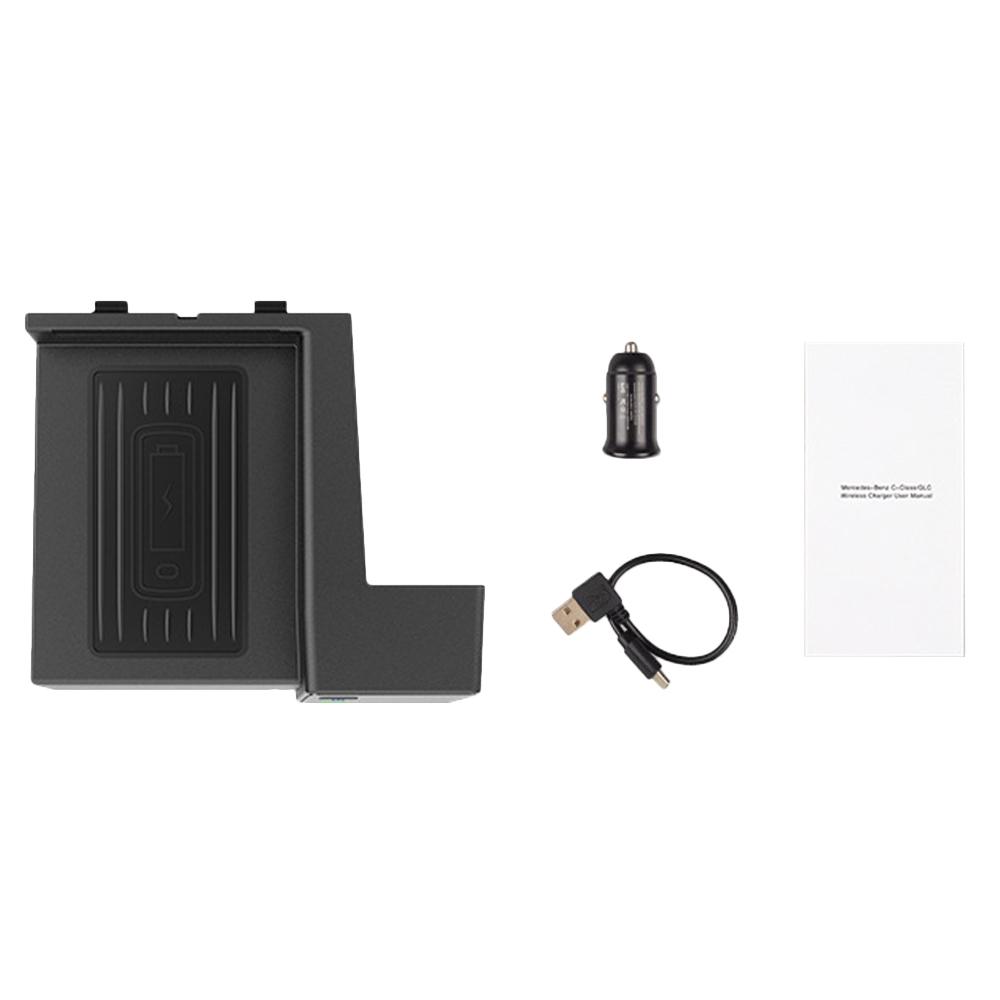 15 Вт автомобильная беспроводная зарядная панель для Mercedes Benz C Class W205 S205 200 A205 350e 2015~2024 телефон быстрая зарядная пластина iPhone