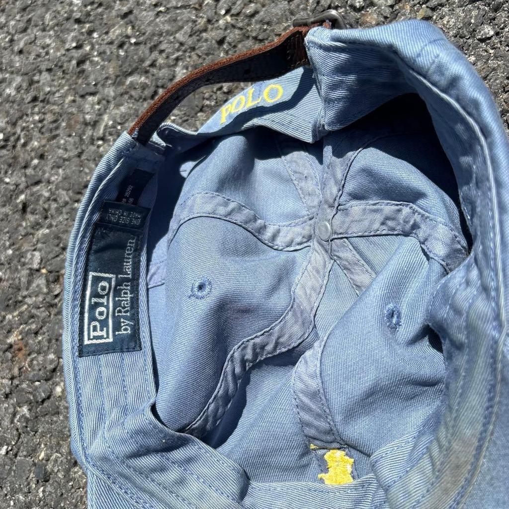 Б/у кепка Polo Ralph Lauren вышивка пони светло-голубая
