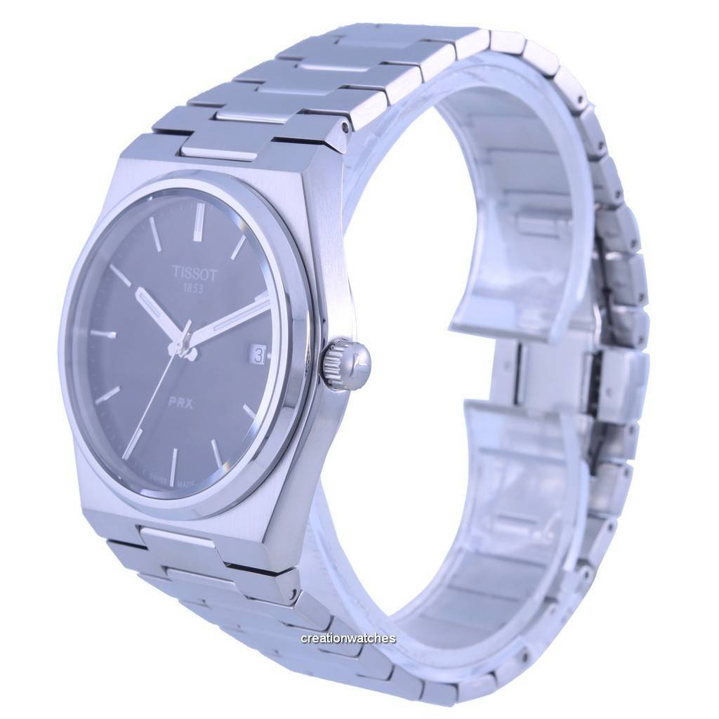 Tissot T-Classic PRX Кварцевые часы с черным циферблатом T137.410.11.051.00 T1374101105100 100M Мужские часы