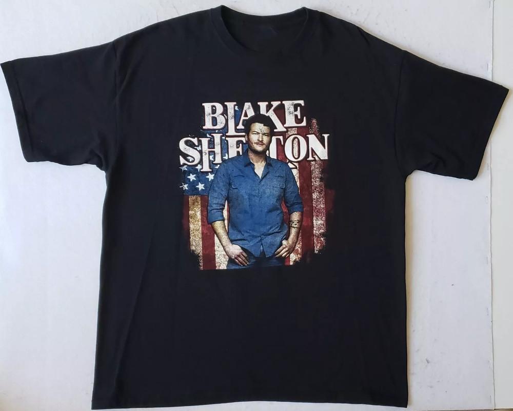 Blake Shelton Singer Tour Black Cotton All Size Tee Shirt Unisex T-Shirt