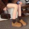 Woman’s Green Retro Boken Shoes Fashion Round Toe Buckle Buckle Platform Shoes 2025 Autumn Winter New Female Casual Trend Shoes