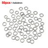 50pcs Corrosion Resistant Fishing Split Rings 50pcs Pack Jig Rings  Freshwater Fishing