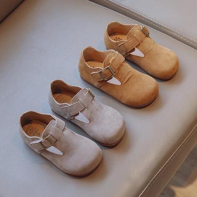 Детская весенне-осенняя кожаная обувь в стиле лесного ретро, ​​детская обувь из матовой кожи, туфли в горошек