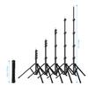 KINGJOY FL2009 Adjustable Metal Tripod Light Stand 10kg 22lbs Load Capacity 1 4 Inch Screw Max. Height 182cm 6ft for