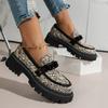 Модные женские лоферы на платформе с цепочкой, новые туфли-лодочки с круглым носком на мягкой подошве, женские офисные легкие нескользящие лоферы