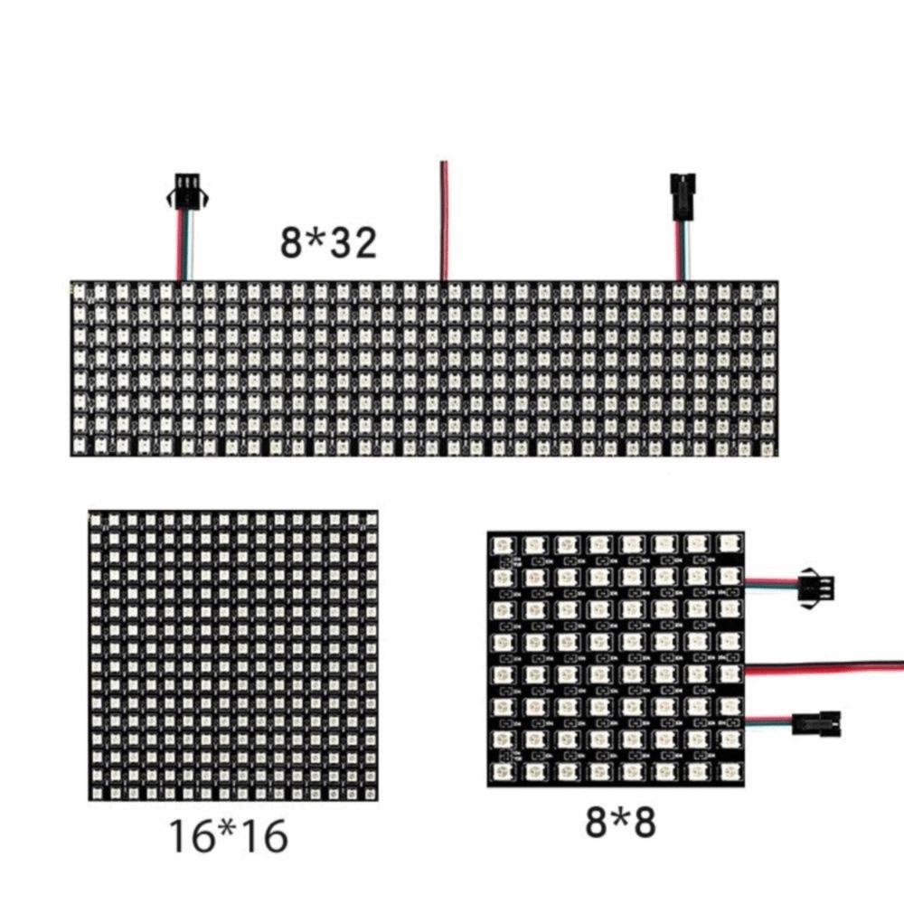 RGB Full Color WS2812B LED Panel DC5V Dot Matrix Display Module Pixel Screen Module  Matrix Screen