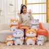 New Cartoon Cat Plush Toy Loves to Eat Fish Kitten Children's Birthday Gift Living Room Decoration
