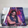 Rhea Ripley Cartoon Art Blanket  Soft Warm Plush Throw for Kids and Adults Flannel Bed Cover for Home Decor
