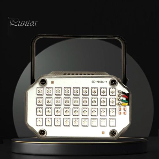 Мини светодиодный стробоскоп с ручкой, супер яркий, регулируемый, многоцветный, активируемый звуком, диско-вечеринка, мигающий стробоскоп