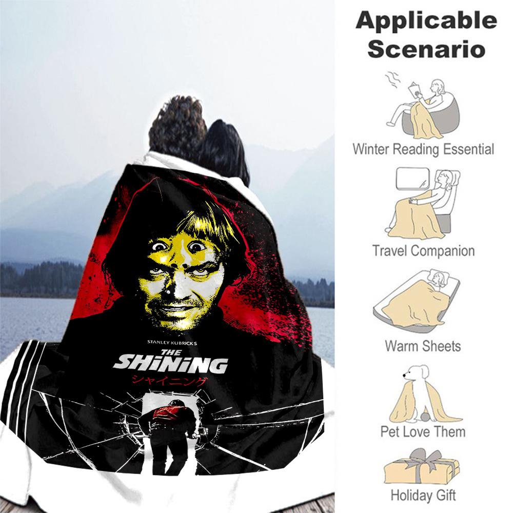 1pc The Shining Outdoor Flannel Blanket Soft Plush Decor for Picnics, camping,Bedroom, Playroom, or Lunch Break, Perfect Gift