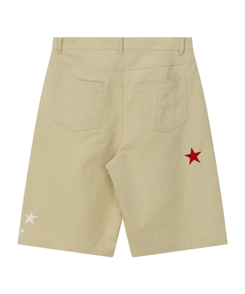 BAUF Star Symbol Bermuda Pants [Beige]