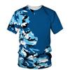 Летняя мужская камуфляжная одежда, футболка с 3D принтом, модная повседневная уличная футболка с короткими рукавами, популярный топ больших размеров