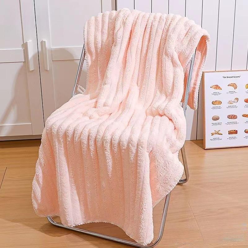 Банное полотенце из кораллового флиса 70 X 140 см, банное полотенце для женщин с полосатым узором, быстросохнущее утолщенное банное полотенце
