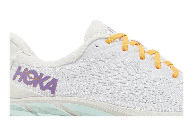 Women's Sneakers Hoka One One Clifton 8 Blanc De Blanc Purple Seafoam (Women's) Blanc De Blanc/White