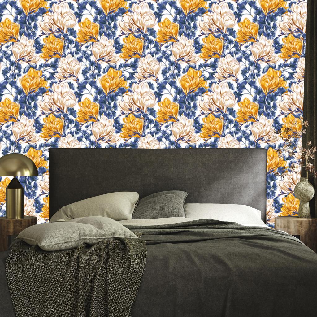 Colorful magnolia flowers wallpaper for living room and bedroom 50x1000