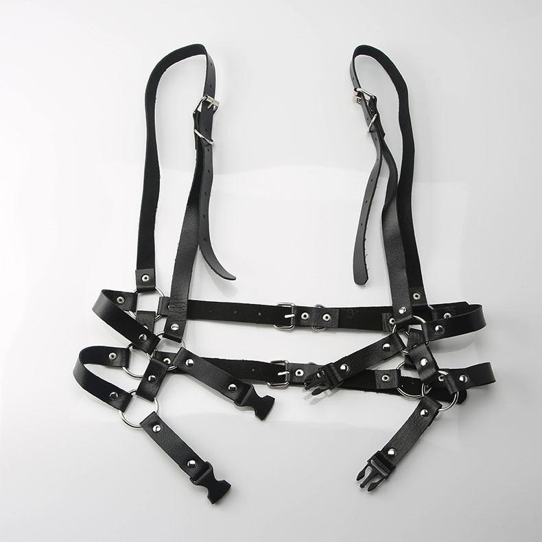 Gothic Punk Straps Pu Leather Waistband Chest Strap Sling Body Strap