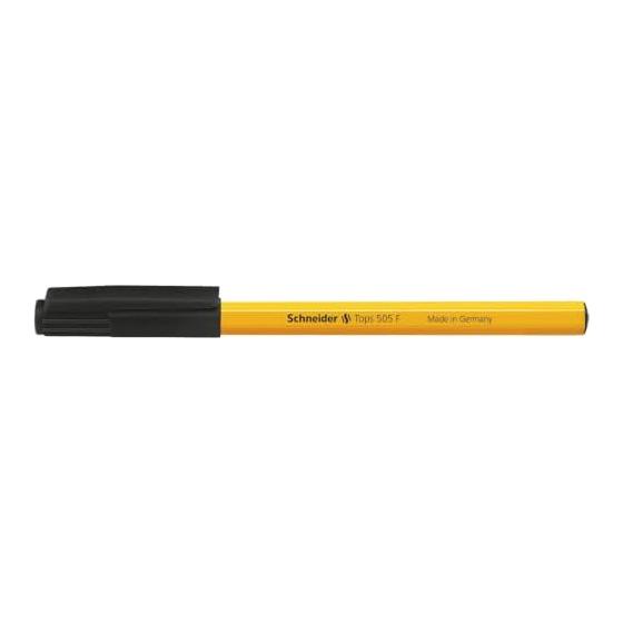 Шариковая ручка Schneider Tops TOPS505 F Тонкий стержень Черная Набор из 10 штук TP150501FBK [Продукт авторизованного японского дистрибьютора]