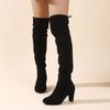 Autumn Winter Suede Pointed Toe Very High Heel Ladies Above Over The Knee Shoes Hot Comfortable Elegant Women's Thigh High Boots