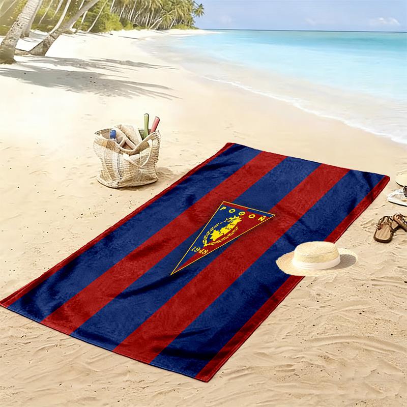 Pogoń Szczecin Print Beach Towel, Large Soft Quick Dry Towel for Beach Camping Swimming