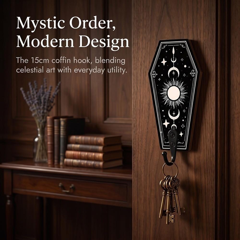 Wooden Wall Mounted Hook Star Moon Wall Hanging Hooks Characterful Key Holder Hallway