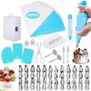 FUZHENTU 82-Piece Pastry Tip Set with 48 Flower Shapes, Stainless Steel Tips, Reusable Cream Pastry Bags, Heat-Resistant and Durable (82 Sets)