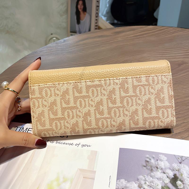 2025 настоящие кожаные женские кошельки превосходный длинный кошелек из коровьей кожи модный клатч в стиле пэчворк кошелек с буквенным принтом женский бумажник