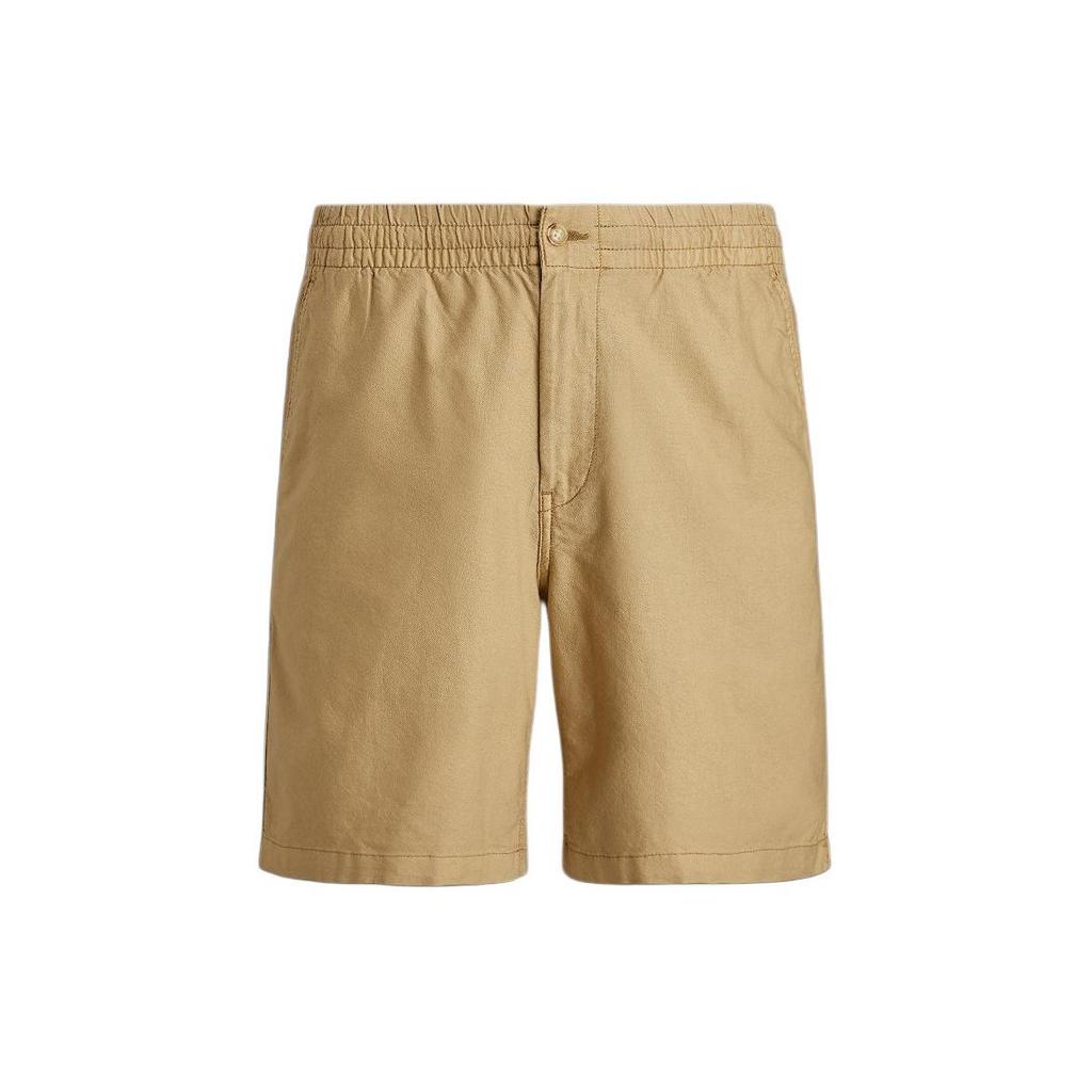 Polo Ralph Lauren Solid Color Button Mid Waist Straight Casual Shorts Men Shorts Desert-Khaki MNPOSHO14G20453-250