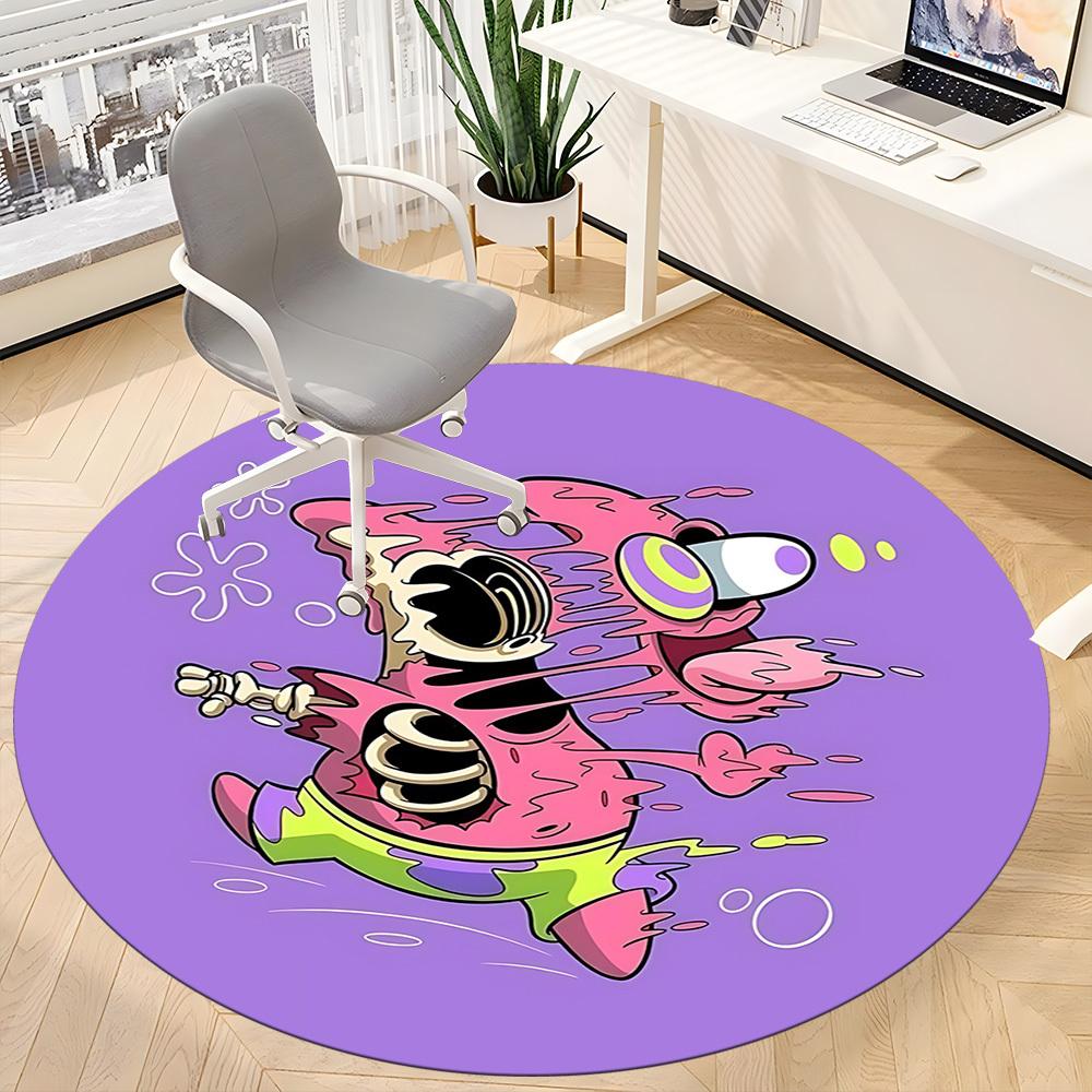 1pcPatrick Star Office Round Area Rug, Indoor Mat Suitable For Office, Bedroom Living Room Home Decor, Room Deco, Offic a0928117