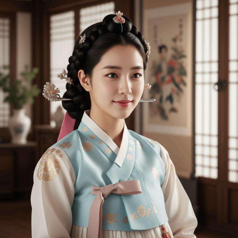 Традиционная корейская лента для волос Ханбок Лента Сценический танцевальный костюм Классическая корейская повязка на голову Женская