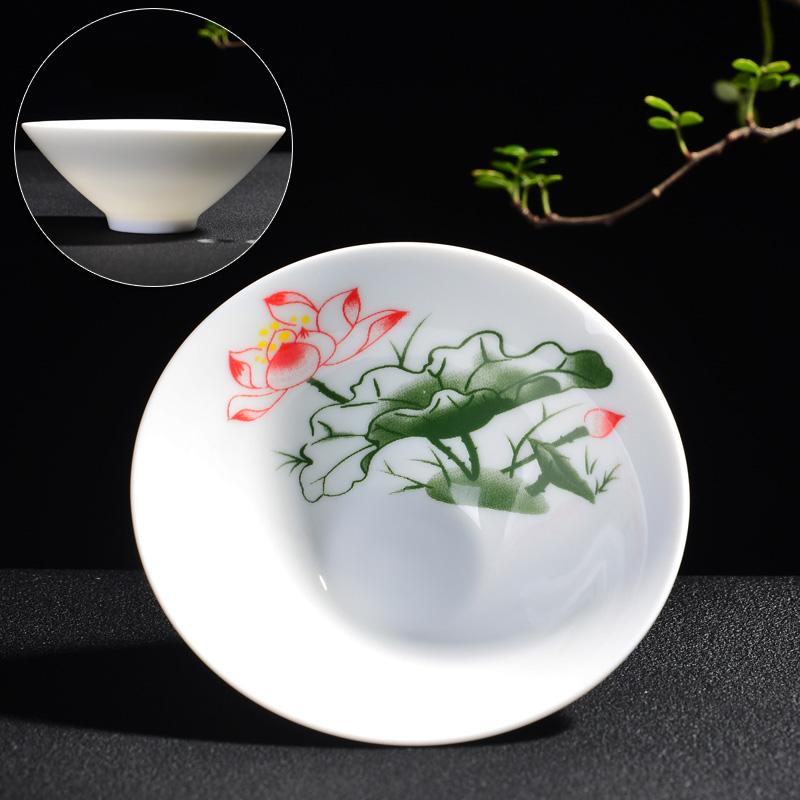 Расписанная вручную фарфоровая чайная чашка 1 шт., керамические чайные чашки с узором в китайском стиле, чайная чашка кунг-фу, чайные принадлежности, набор чашек пуэр