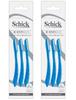 Бритва Schick x 2 л одноразовая синяя [оптовая закупка] для лица/бровей (3 куска) Мужской