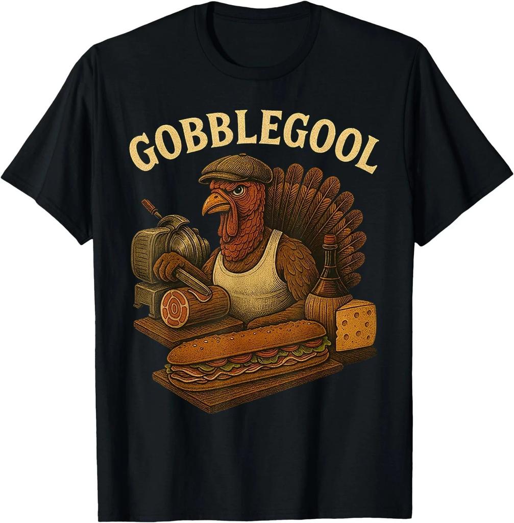 Футболка Gobblegool Turkey на День Благодарения ГОРЯЧАЯ для взрослых и детей Унисекс