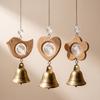 Crystal Prism Bird Wind Chimes Wooden Sun Catcher Vintage Crystal Pendant  Home