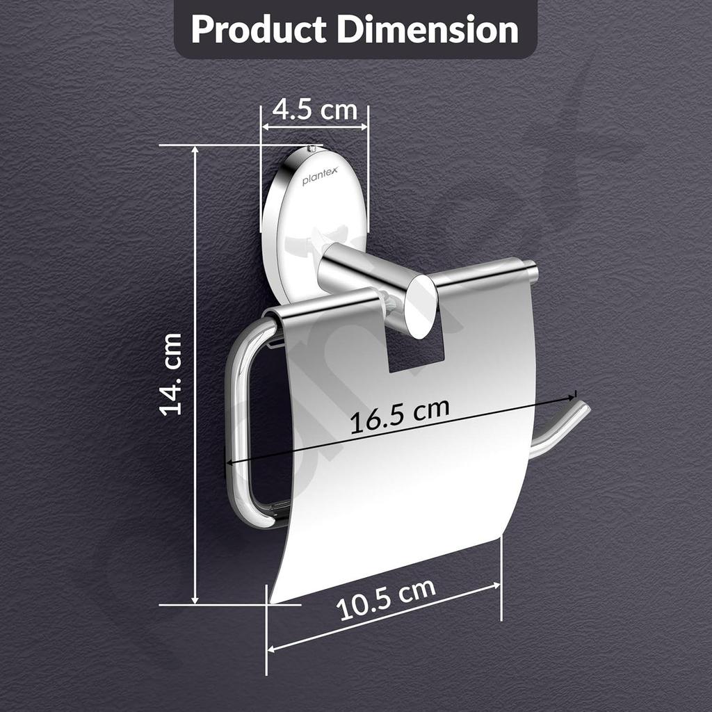 Steel Toilet Roll Holder for Bathroom/Toilet Paper Roll Holder/Toilet Tissue Paper Roll Holder for Bathroom Accessories - Oreva (Chrome)