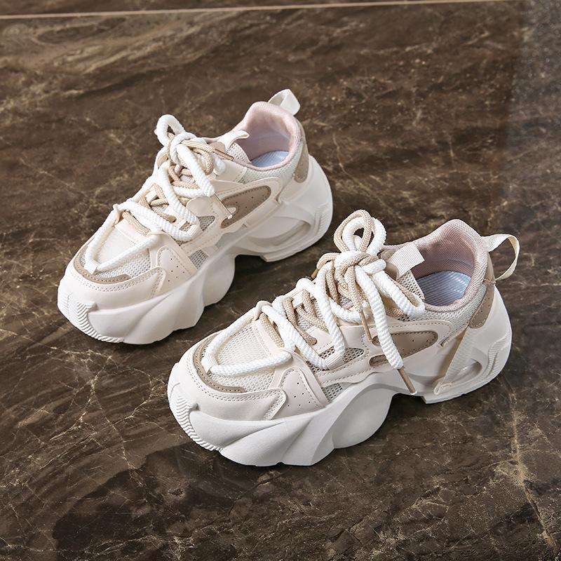 Ins корейская версия полые кроссовки папы женские 2025 лето новые дышащие и легкие студенческие повседневные спортивные туфли YB2807