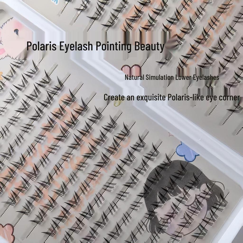 Книга ресниц для нижнего века Polaris, 32 ряда, большая вместимость, натуральный вид в стиле комиксов для ленивых, сегментированный эффект потока волосков.