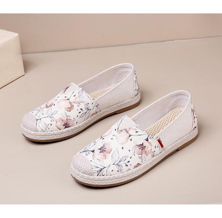 Эспадрильи, дышащая обувь на плоской подошве для женщин, холщовые мокасины без застежек, удобные нарядные повседневные рабочие туфли на плоской подошве, легкие женские туфли для вождения и ходьбы