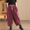 Woman Autumn Niche Vintage Style Loose Solid Color Pants Fashion Casual Retro Personality Pants