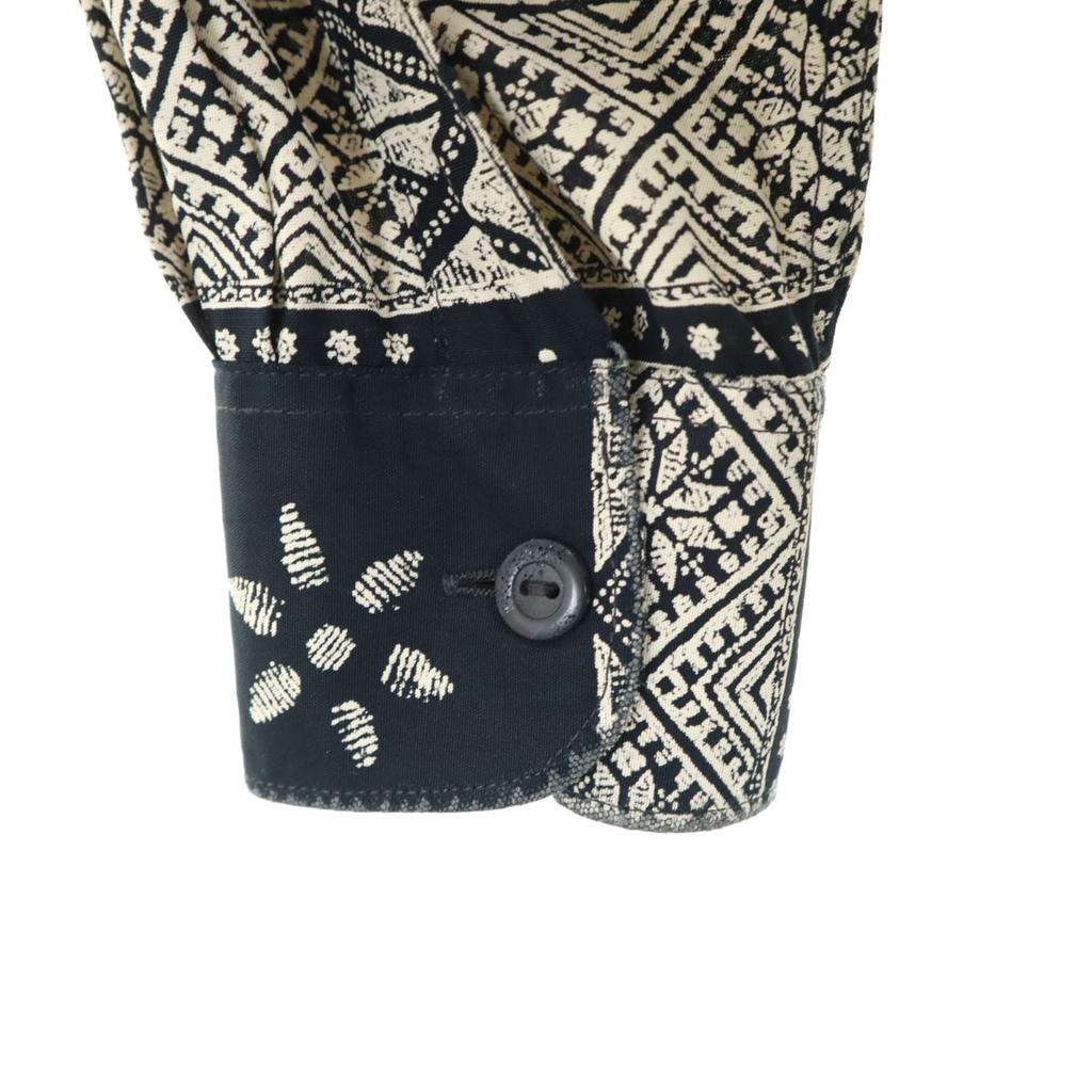 Signe Incognito 80s 90s Euro Old Paisley Pattern Long Sleeve Shirt Black Men's Used