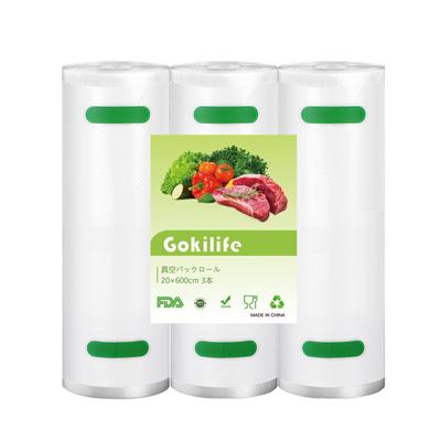 Gokilife Вакуумная упаковка Вакуумная упаковка Безопасный набор пищевых рулонов для вакуумной упаковки Замена вакуума Свободно выделенный антибактериальный морозильник для пищевых продуктов