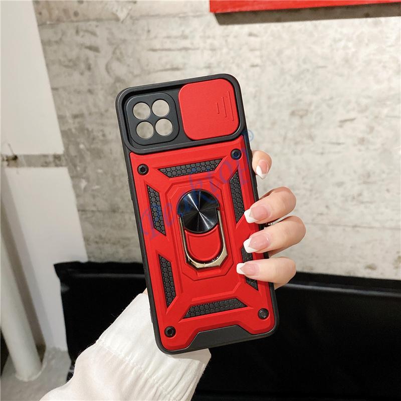Противоударный чехол Slide Armor для телефона OPPO A7 A3S A5S A9 2020 Realme 8 Pro C3 C11 C12 C15 Narzo 20 Защитная крышка объектива камеры
