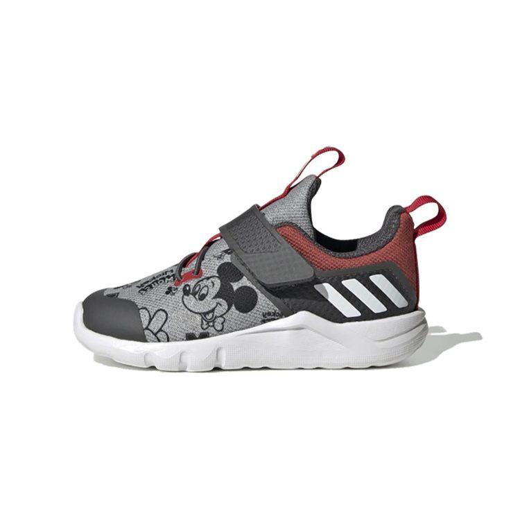 Disney x Adidas Rapida Микки Маус Амортизация Нескользящая Амортизация Нескользящая Низкие Кроссовки для Малышей Серый EF9730