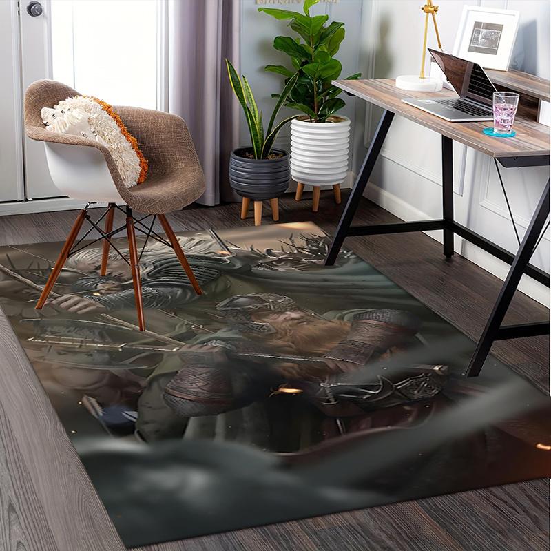 Lord of the Rings Polyester Office Carpet Chair Mats, Home Decor Dormitory Floor Protector with Anti-Skid Backing, Large Area Coverage,Chris