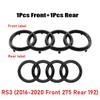 4Ring Logo ABS New Car Front Grill Hood Rear Bumper Door Trunk RS3 Emblem Stickers Auto Accessories For 4EIY Sport RS3 2016-2020