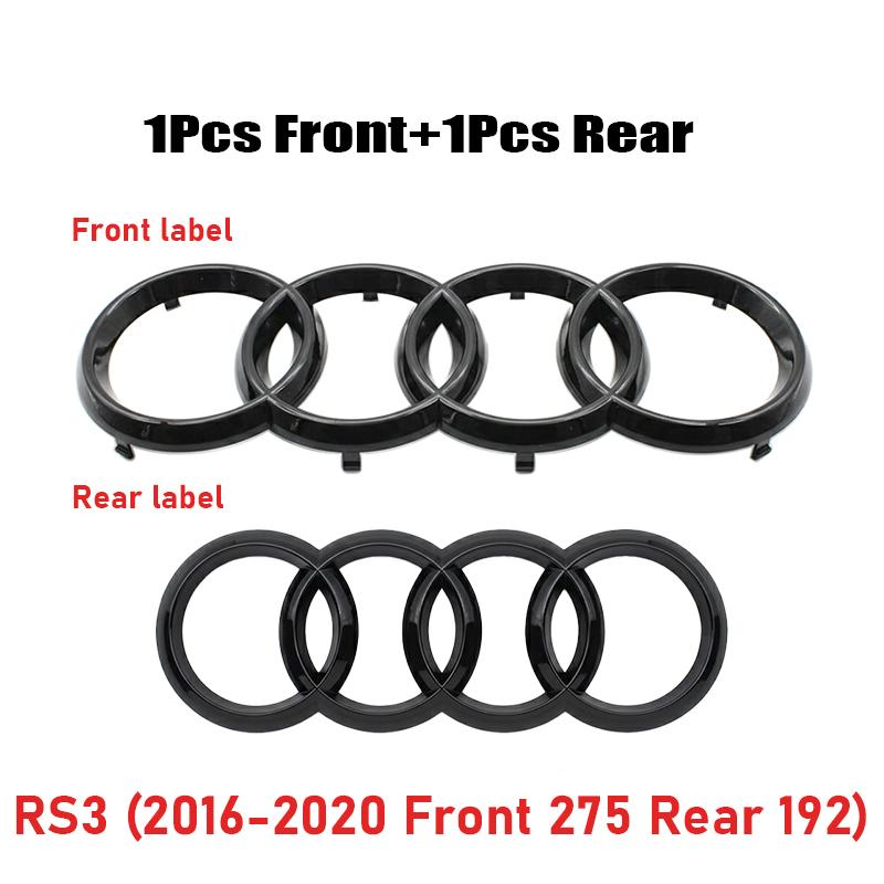 a2 Sport RS3 2016-2020 4 Ring Logo Car Styling Hood Front Grill Emblem Rear Trunk Badge Stickers RS3 Emblem Decal Accessories