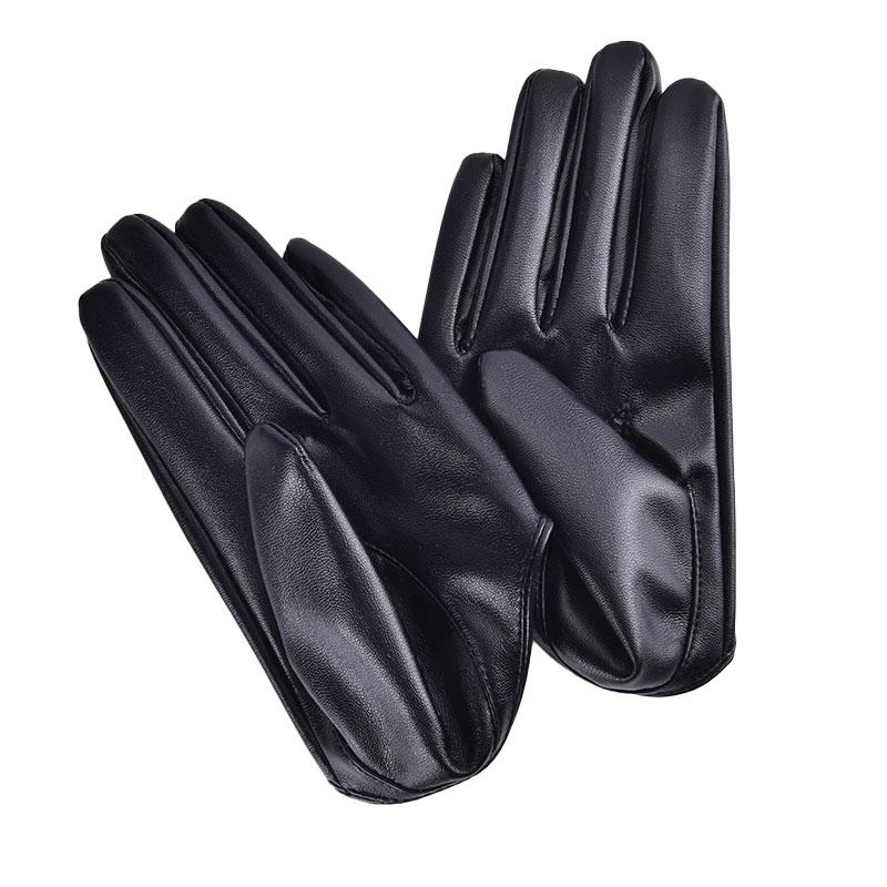 Дизайнерские сексуальные кожаные перчатки для женщин, полупальмовые кожаные перчатки из искусственной кожи, вечерние шоу