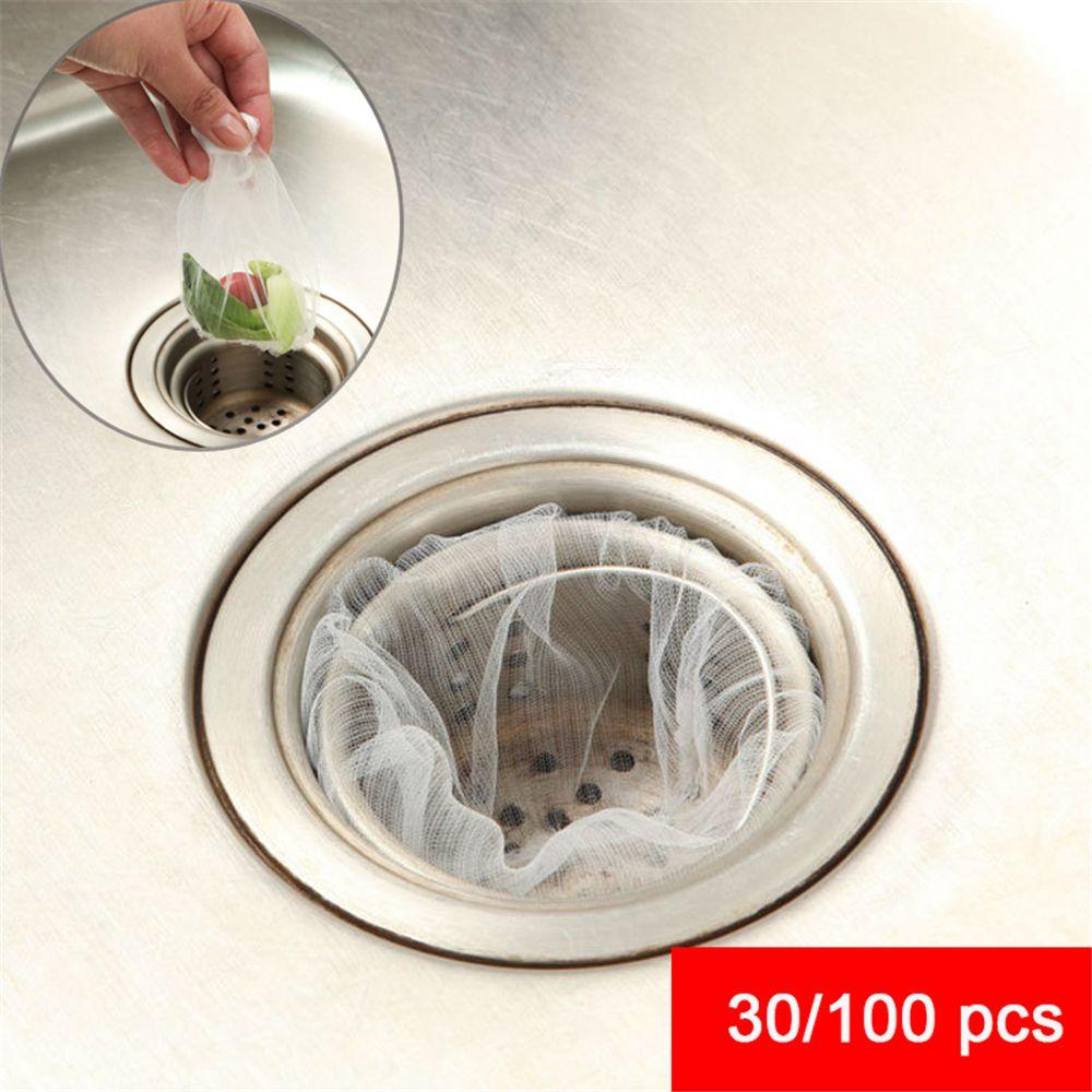 Garbage Bag Disposable Clogging Prevent Kitchen Drain Residue Collector Sink Strainer Filter Net