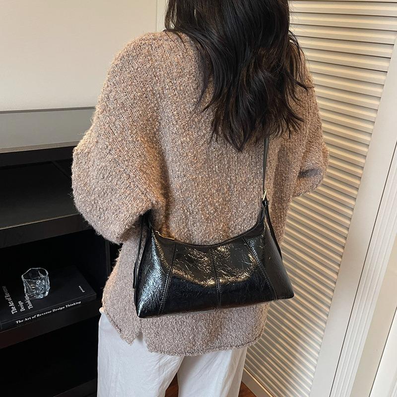 Ретро сумка женская большой вместимости новая осенне-зимняя нишевая сумка-мессенджер повседневная на одно плечо под мышку сумка-пельмень